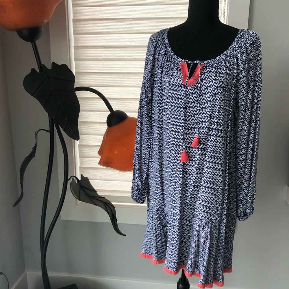 Southern Tide Blue Night IKAT Lydia Shift Dress EUC only worn once